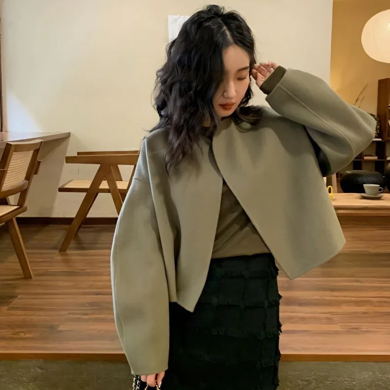 Simple Retro Short Coat for Women 2023 New Spring Woolen Loose Little Man with Slim Long Sleeve Shirt
Simple Retro Short Coat for Women 2023 New Spring Woolen Loose Little Man with Slim Long Sleeve Shirt