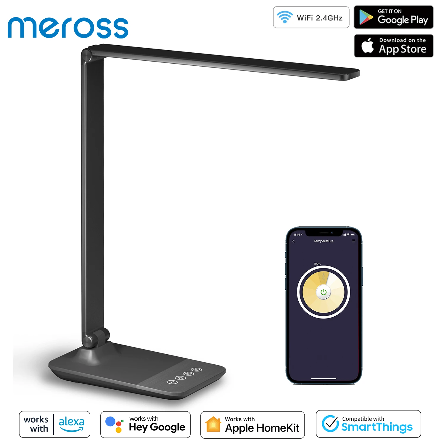 HomeKit Smart Wi-Fi LED Desk Lamp Eye-Care Study Office Foldable Table Lamp Dimmable Bedside Read Night Lights Alexa Google Home
HomeKit Smart Wi-Fi LED Desk Lamp Eye-Care Study Office Foldable Table Lamp Dimmable Bedside Read Night Lights Alexa Google Home