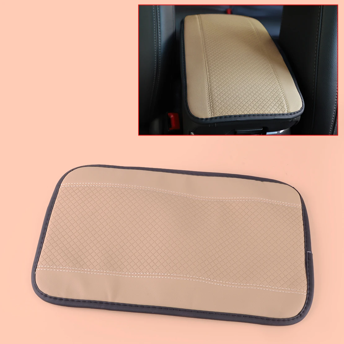 Универсальный Автомобильный интерьер, передняя центральная консоль, подлокотник, коврик, накладка, протектор подушки, чехол из искусственной кожи бежевого цвета, нескользящий 
Универсальный Автомобильный интерьер, передняя центральная консоль, подлокотник, коврик, накладка, протектор подушки, чехол из искусственной кожи бежевого цвета, нескользящий
