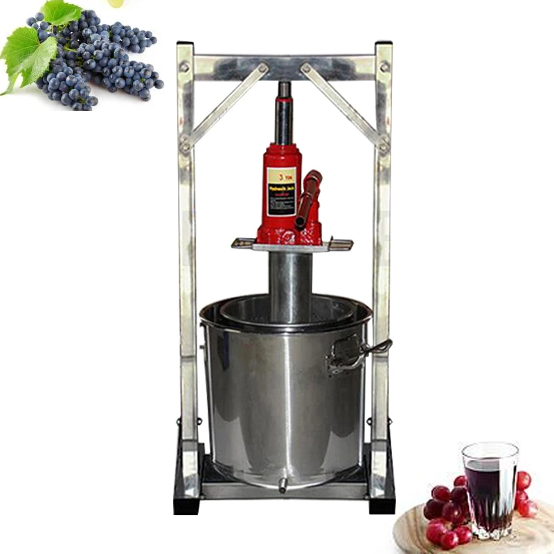 

12/22/36L Manual Hydraulic Fruit Squeezer Stainless Steel Juice Squeezer for Fresh Honey Grape Blueberry Mulberry Presser Juicer