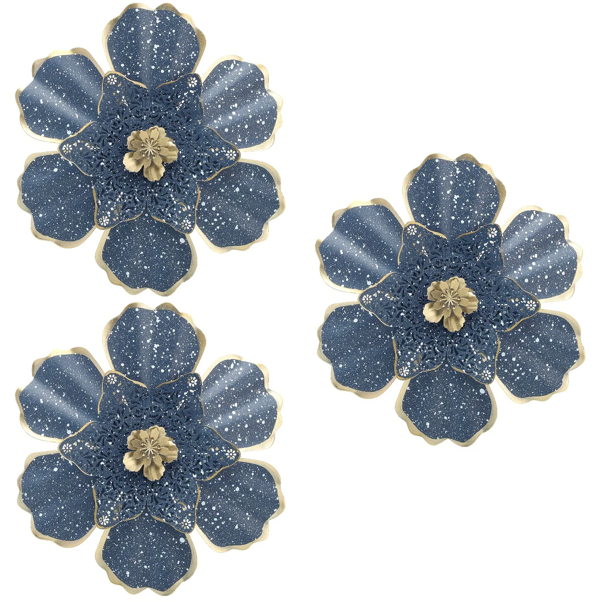 3 Pack House Decorations For Home 3D Flower Wall Hanging Sculptures Household Pendant Metal Wrought Iron Decor
3 Pack House Decorations For Home 3D Flower Wall Hanging Sculptures Household Pendant Metal Wrought Iron Decor