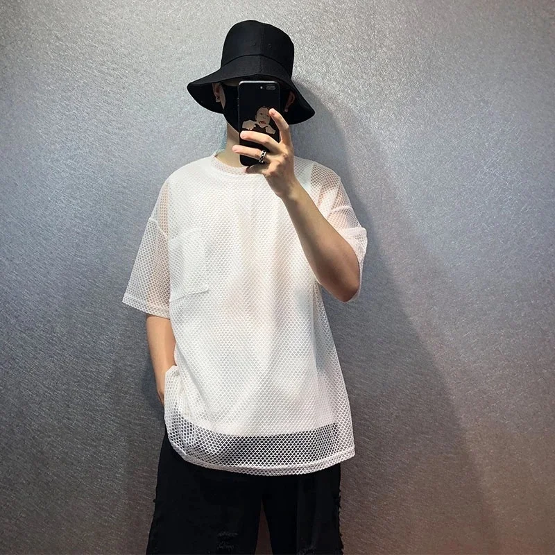 New Men's Two-Piece Hollow Harajuku Style Dark Delivery Vest Tide Brand Street Youth Loose Top Thin Short Sleeve T-Shirt
New Men's Two-Piece Hollow Harajuku Style Dark Delivery Vest Tide Brand Street Youth Loose Top Thin Short Sleeve T-Shirt
