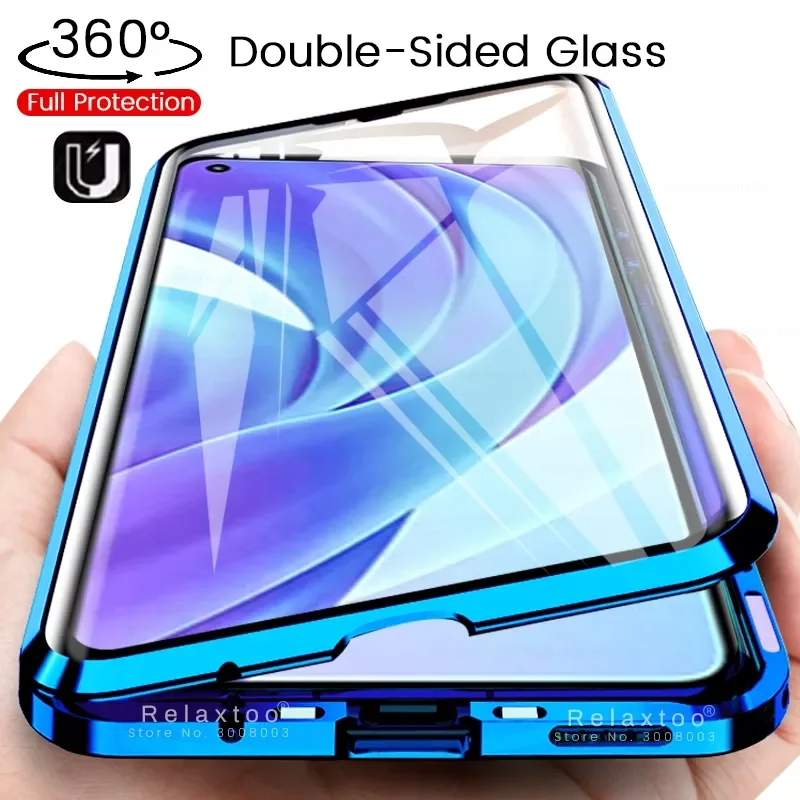 360° metal bumper adsorption magnetic flip case for xiaomi mi 11 lite 5g ne light 11lite 6.55" double-sided tempered glass
360° metal bumper adsorption magnetic flip case for xiaomi mi 11 lite 5g ne light 11lite 6.55" double-sided tempered glass