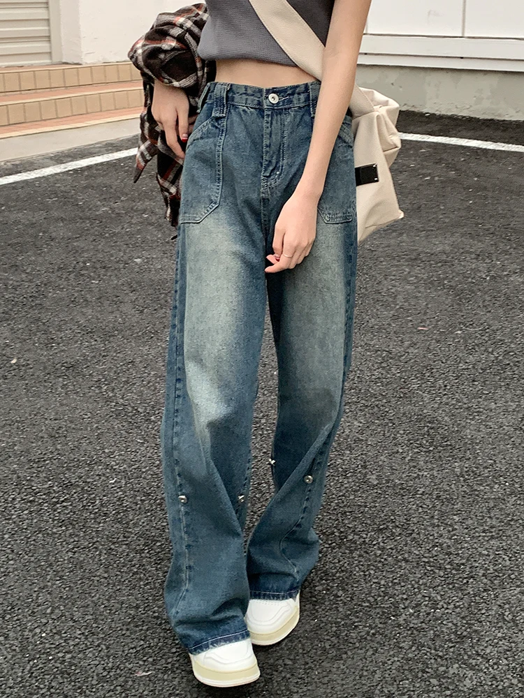 High Waist Women's Jeans Wide Leg Baggy Chic Design Denim Pants Streetwear Vintage Jeans Women 2022 Fashion Pantalones
High Waist Women's Jeans Wide Leg Baggy Chic Design Denim Pants Streetwear Vintage Jeans Women 2022 Fashion Pantalones
