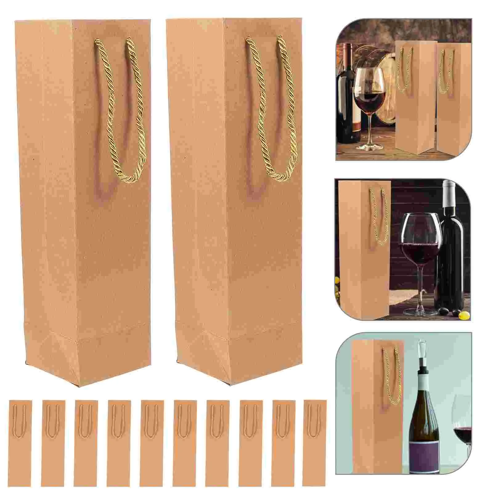 12pcs Kraft Paper Bags with Handles Wrapping Bags for Bottle Wrap Christmas Wedding Party Gift Favors Samples Display
12pcs Kraft Paper Bags with Handles Wrapping Bags for Bottle Wrap Christmas Wedding Party Gift Favors Samples Display