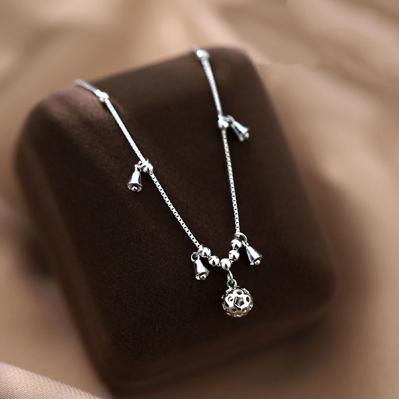 New Fashion 925 Sterling Silver Anklets For Women Foot Jewelry Exquisite Hollow Ball Cute Small Bell Bracelets Girl Accessories
New Fashion 925 Sterling Silver Anklets For Women Foot Jewelry Exquisite Hollow Ball Cute Small Bell Bracelets Girl Accessories