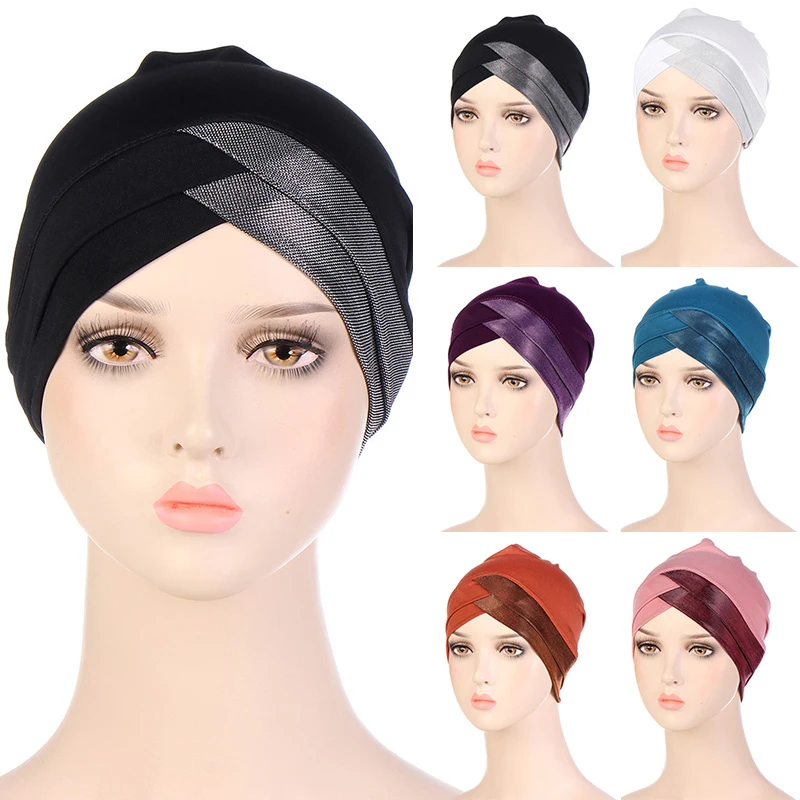 Hijab Hat Indian Bottoming Inner Hijab Forehead Cross Islamic Bright Silk Stretch Cloth Muslim Women Traditional Colorful Hat
Hijab Hat Indian Bottoming Inner Hijab Forehead Cross Islamic Bright Silk Stretch Cloth Muslim Women Traditional Colorful Hat