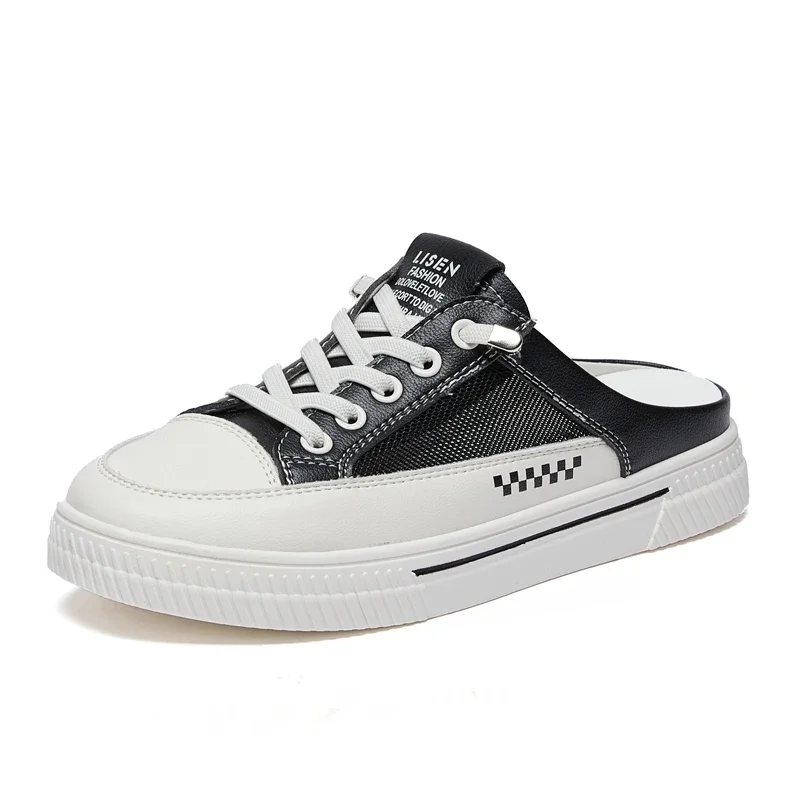 Round Toe Semi Slippers Women's Outer Wear Summer New Mesh Breathable No Heel Inner Heightened Slip-on White Shoes Sneakers
Round Toe Semi Slippers Women's Outer Wear Summer New Mesh Breathable No Heel Inner Heightened Slip-on White Shoes Sneakers