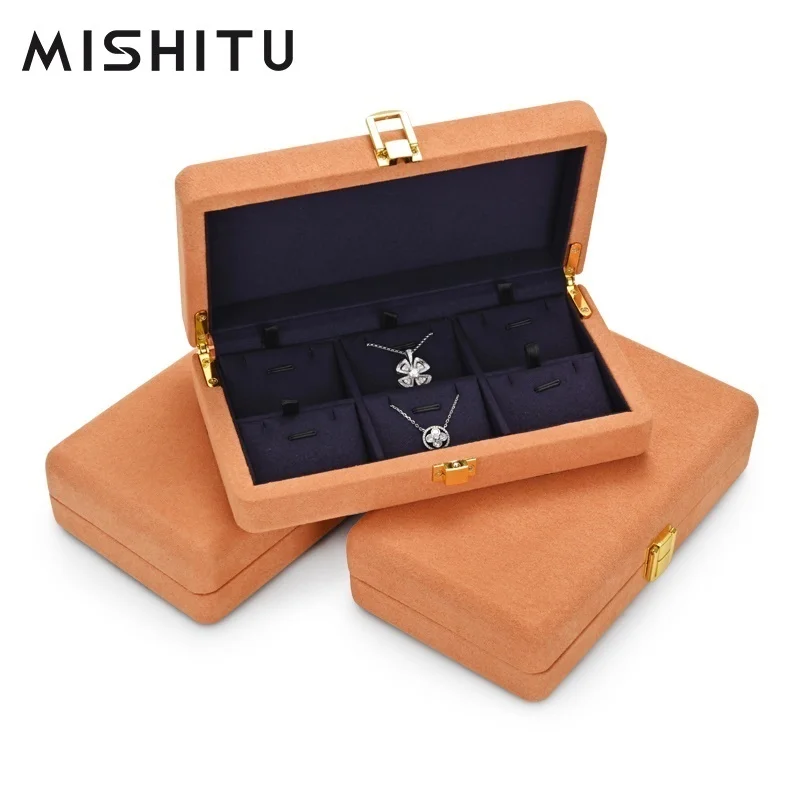 MISHITU Removable Multi-function Microfiber Jewelry Organizer Case with Metal Button 20.5*11.5*5.5cm for Earrings Necklace Ring
MISHITU Removable Multi-function Microfiber Jewelry Organizer Case with Metal Button 20.5*11.5*5.5cm for Earrings Necklace Ring