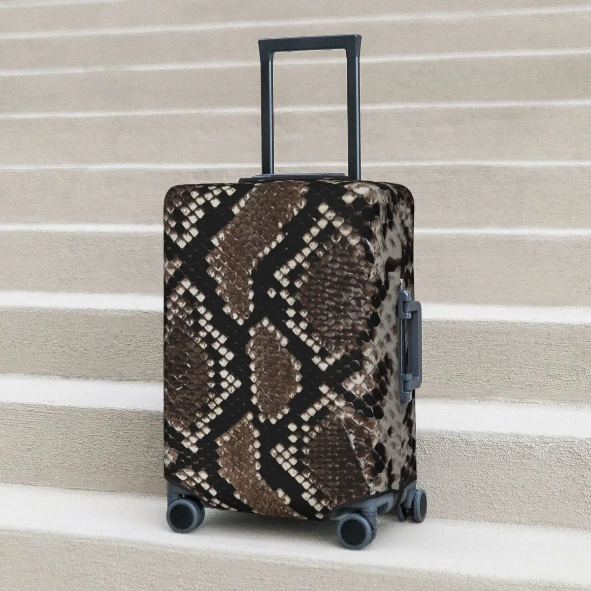 Python Snakeskin Print Suitcase Cover Brown And White Practical Cruise Trip Protection Luggage Supplies Holiday
Python Snakeskin Print Suitcase Cover Brown And White Practical Cruise Trip Protection Luggage Supplies Holiday