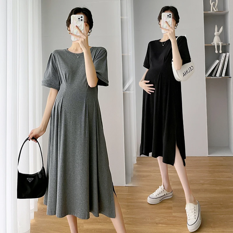9910# 2022 Summer Fashion Cotton Maternity Dress Elegant A Line Side Splits Slim Clothes for Pregnant Women Sexy Hot Pregnancy
9910# 2022 Summer Fashion Cotton Maternity Dress Elegant A Line Side Splits Slim Clothes for Pregnant Women Sexy Hot Pregnancy