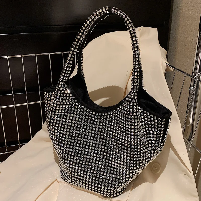 Niche Design Large-capacity Women's Bag 2022 New Fashion Sense Handbag Large Diamond-studded Shoulder Bucket Bag
Niche Design Large-capacity Women's Bag 2022 New Fashion Sense Handbag Large Diamond-studded Shoulder Bucket Bag