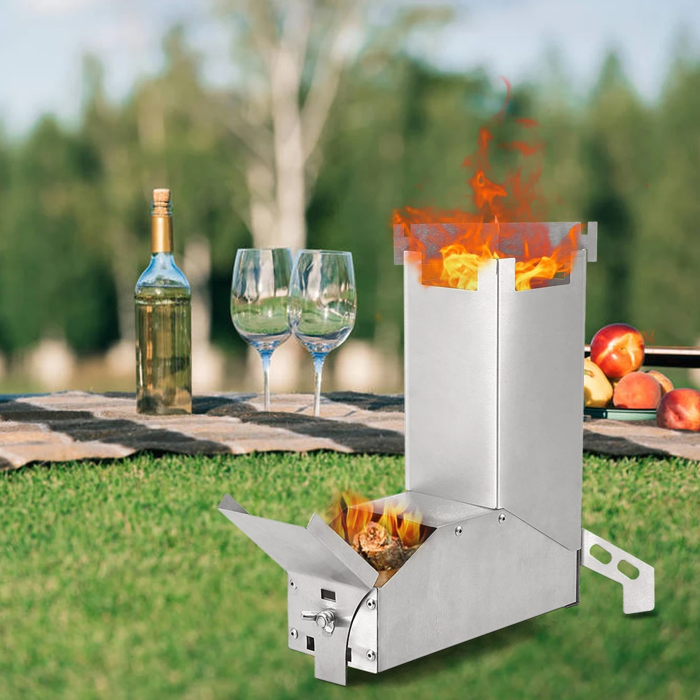 Outdoor Collapsible Wood Burning Stainless Steel Rocket Stove Backpacking Camp Tent Stove Outdoor Camping Stoves
Outdoor Collapsible Wood Burning Stainless Steel Rocket Stove Backpacking Camp Tent Stove Outdoor Camping Stoves