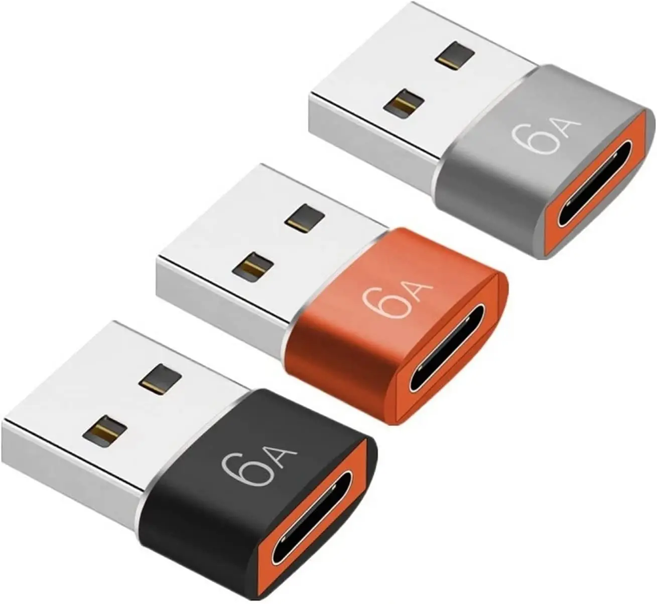 

New Adaptador USB C para USB fêmea macho usbc tipo c conversor mini conector de plugue de cabo de telefone rápido laptop em ma
