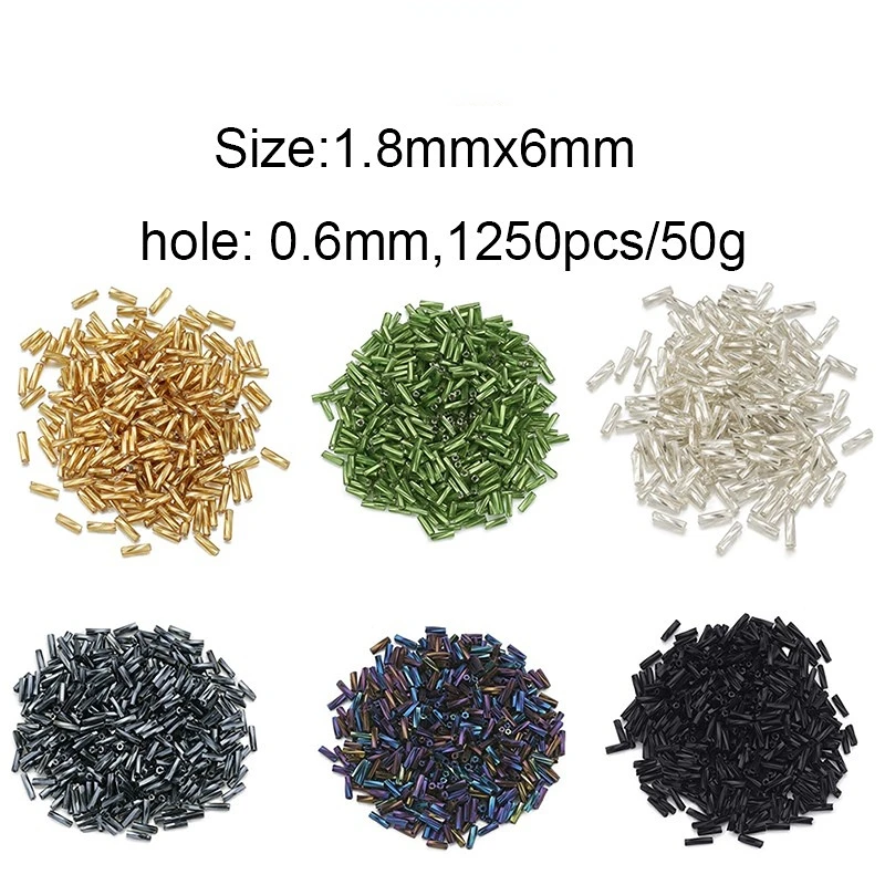 NBEADS 1250PCS/50g Glass Twist Bugles Seed Beads 6mmx1.8mm 0.6mm For Jewelry DIY Making
NBEADS 1250PCS/50g Glass Twist Bugles Seed Beads 6mmx1.8mm 0.6mm For Jewelry DIY Making