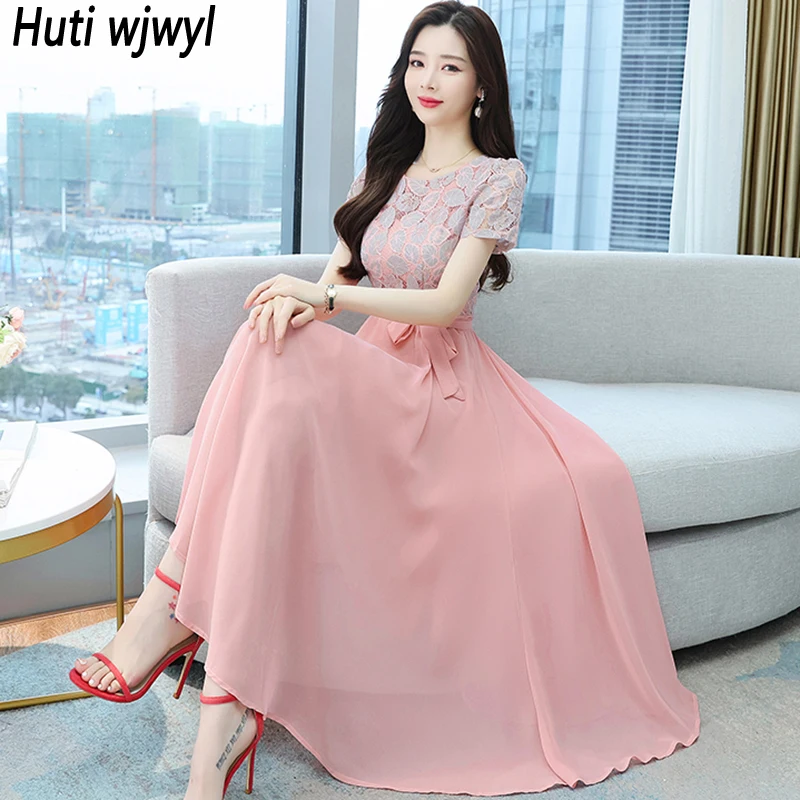 Summer Pink Lace Sexy Chic Prom Midi Dress Women Casual Luxury Wedding Long Dress 2022 Elegant Bodycon Party Evening Maxi Dress
Summer Pink Lace Sexy Chic Prom Midi Dress Women Casual Luxury Wedding Long Dress 2022 Elegant Bodycon Party Evening Maxi Dress