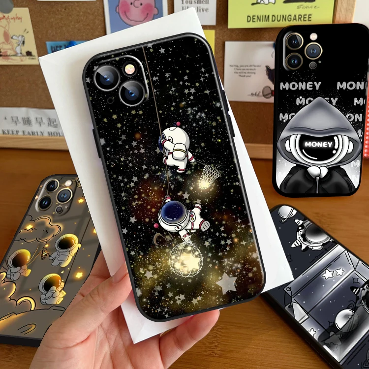 Cute Cartoon Astronaut Phone Case For iPhone 14 13 12 11 Pro Max 12 13 Mini X XR XS Max 7 8 Plus Carcasa Black Full Protection
Cute Cartoon Astronaut Phone Case For iPhone 14 13 12 11 Pro Max 12 13 Mini X XR XS Max 7 8 Plus Carcasa Black Full Protection