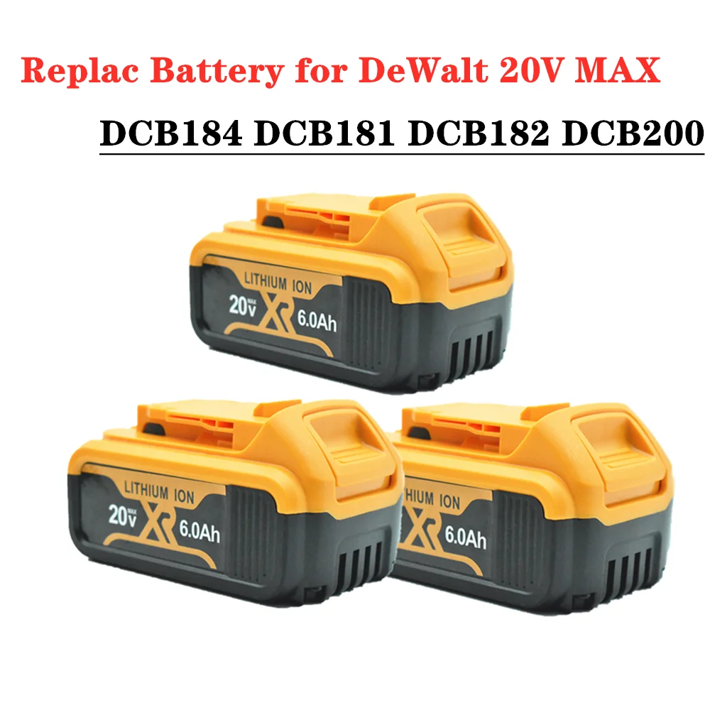 Сменный аккумулятор для электроинструмента DeWalt DCB184 DCB181 DCB182 DCB200 20 в 6A 18 в 20 в
Сменный аккумулятор для электроинструмента DeWalt DCB184 DCB181 DCB182 DCB200 20 в 6A 18 в 20 в