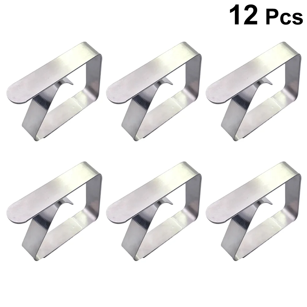 12PCS Square Stainless Steel Tablecloth Clips Adjustable Table Skirt Clamps Fixers for Home Party
12PCS Square Stainless Steel Tablecloth Clips Adjustable Table Skirt Clamps Fixers for Home Party