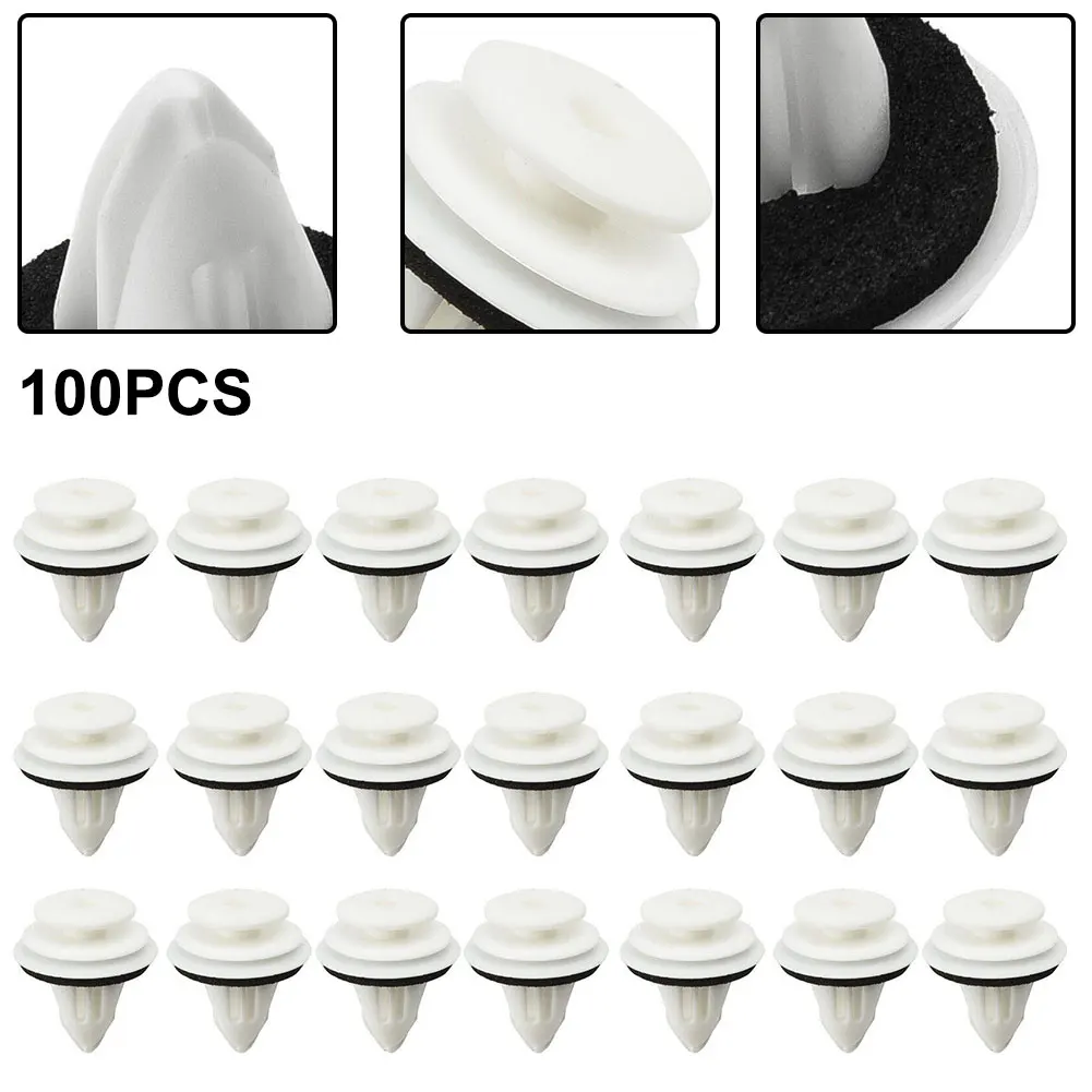 100Pcs 9mm Hole Car Plastic Rivet Door Trim Retainer Clip,White Fastener Kit Liner Bumper Fender Trim Plastic Mixed Car Clips
100Pcs 9mm Hole Car Plastic Rivet Door Trim Retainer Clip,White Fastener Kit Liner Bumper Fender Trim Plastic Mixed Car Clips