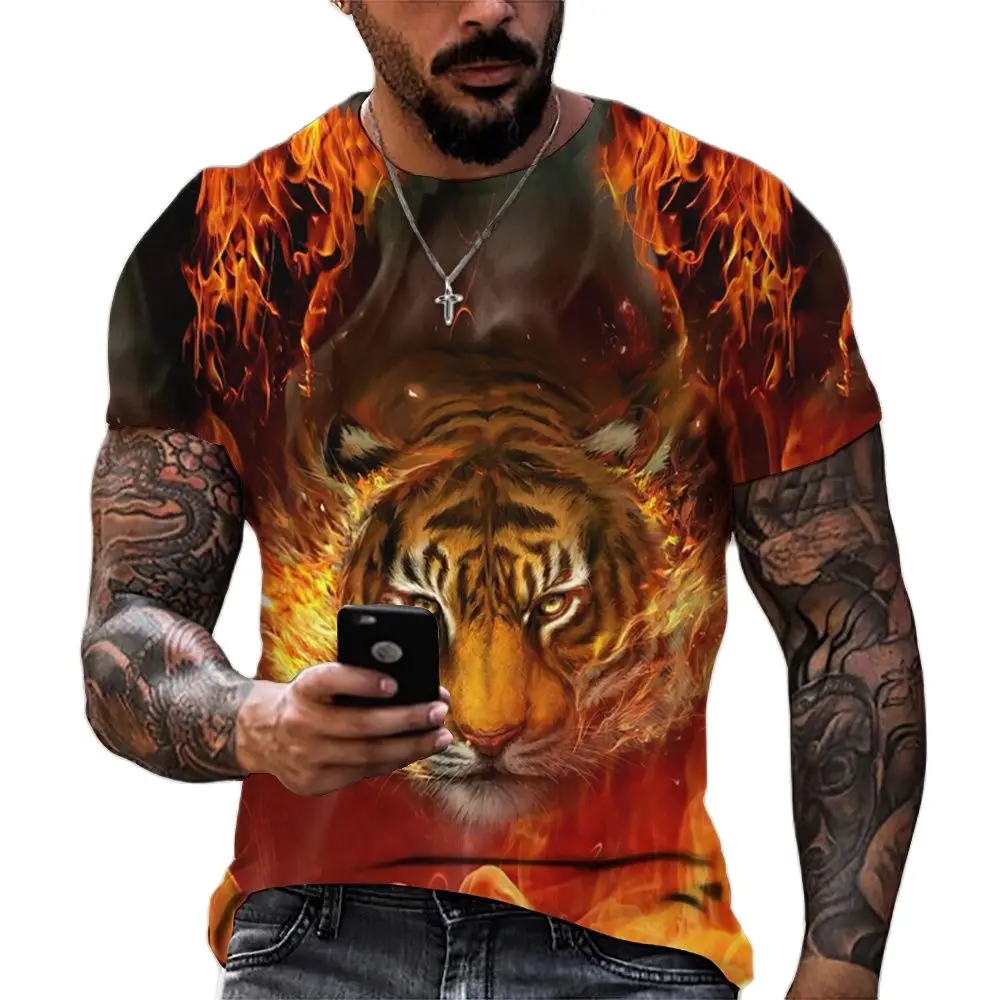 Tiger Fighting Animal Beast Fierce Lion/leopard Print 3D T-shirt Men's Short Sleeve Tops Oversized Tees Shirt Men Design Clothes
Tiger Fighting Animal Beast Fierce Lion/leopard Print 3D T-shirt Men's Short Sleeve Tops Oversized Tees Shirt Men Design Clothes