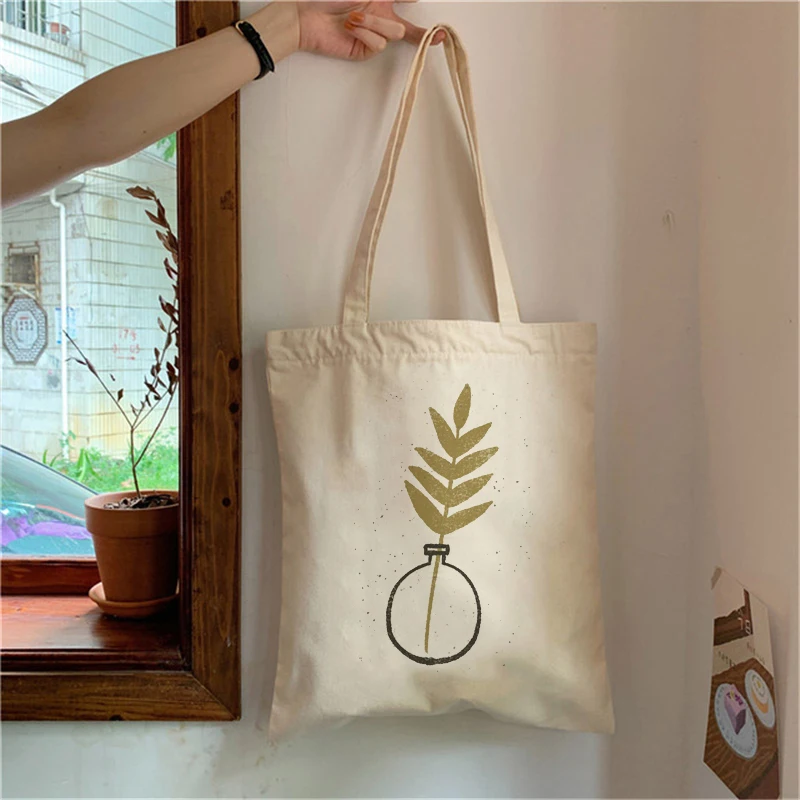 Ladies Shopping Bag With Plant Leaf Printed Canvas Tote Bag Reusable Shopping Bag Student School Bag Women Cloth Ecological Shou
Ladies Shopping Bag With Plant Leaf Printed Canvas Tote Bag Reusable Shopping Bag Student School Bag Women Cloth Ecological Shou