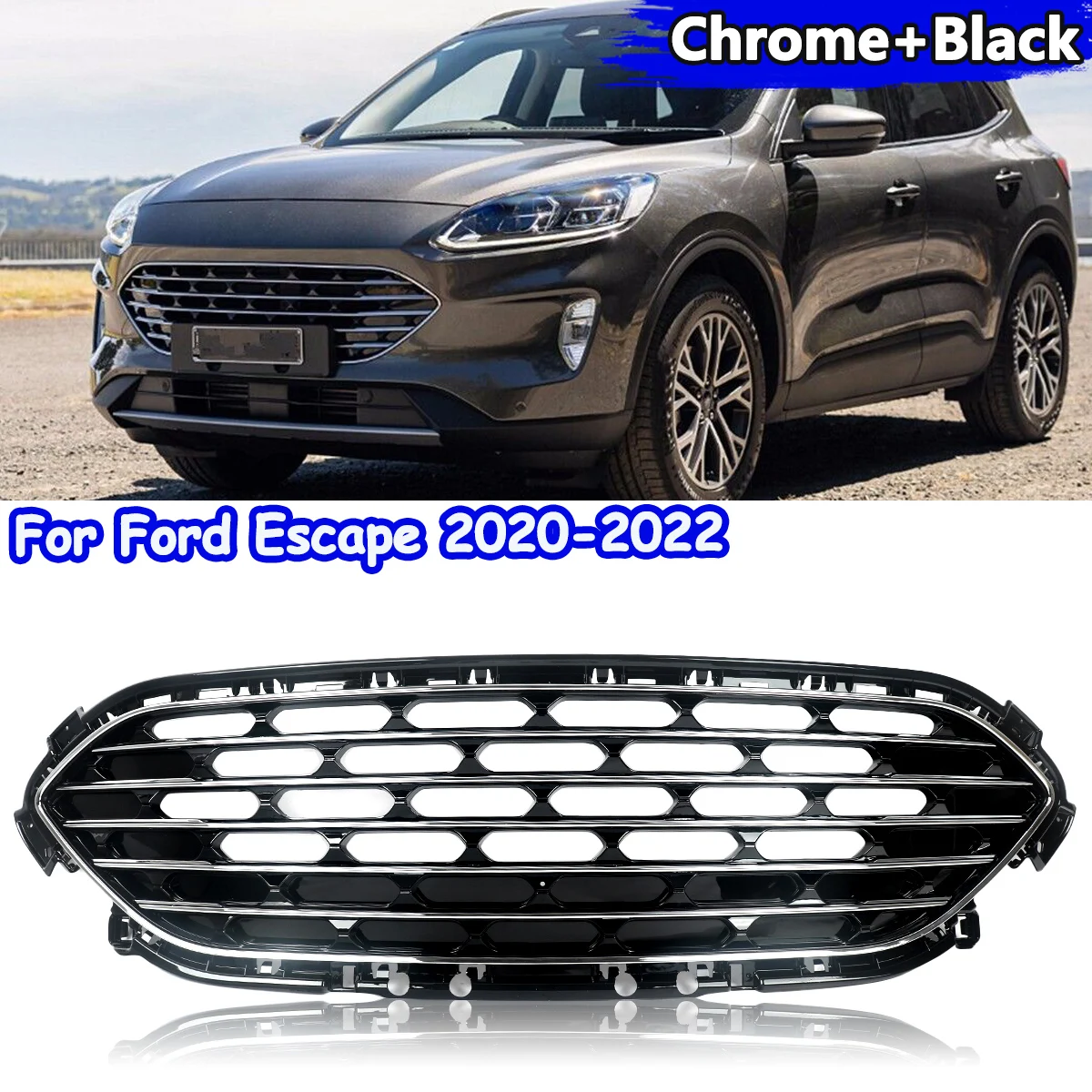 Fit Ford Escape 2020-2022 Front Bumper Grille Assembly Black+Chrome LJ6Z-8200-DA
Fit Ford Escape 2020-2022 Front Bumper Grille Assembly Black+Chrome LJ6Z-8200-DA