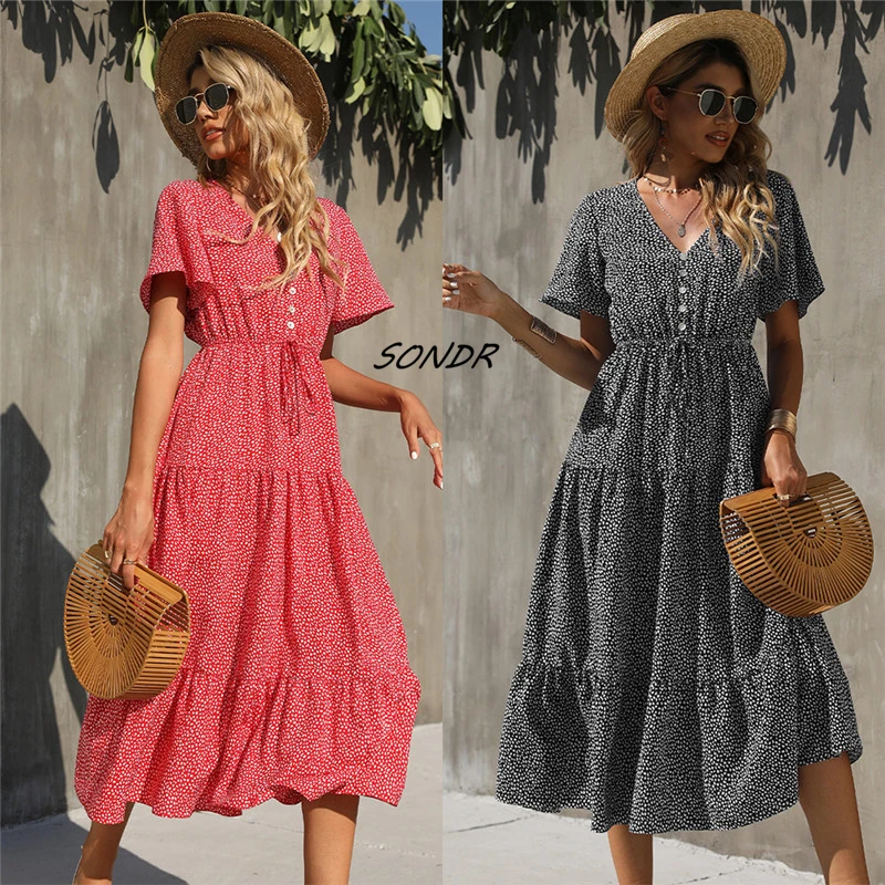 Korean Style Print Sexy Dress Women Casual Fashion Dress 2022 Summer Dresses Plus Size
Korean Style Print Sexy Dress Women Casual Fashion Dress 2022 Summer Dresses Plus Size