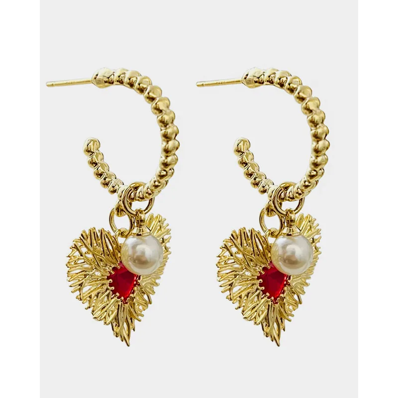 Peri'sbox Vintage Romantic Red Cubic Zirconia Heart Drop Earring with Imitation Pearl for Women Luxury Dangle Earrings Jewelry
Peri'sbox Vintage Romantic Red Cubic Zirconia Heart Drop Earring with Imitation Pearl for Women Luxury Dangle Earrings Jewelry