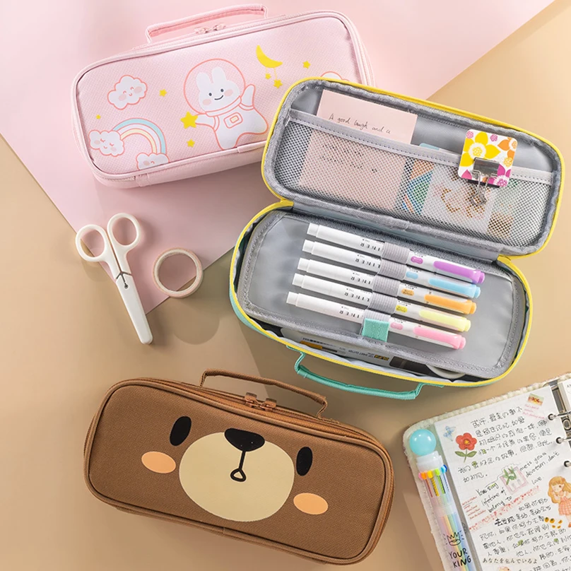 

Pencil Case Korean Pencilcase Trousse Scolaire Large Capacity Kawaii Stationery Estuches Escolares Unicorn Pen Case Pencil Box