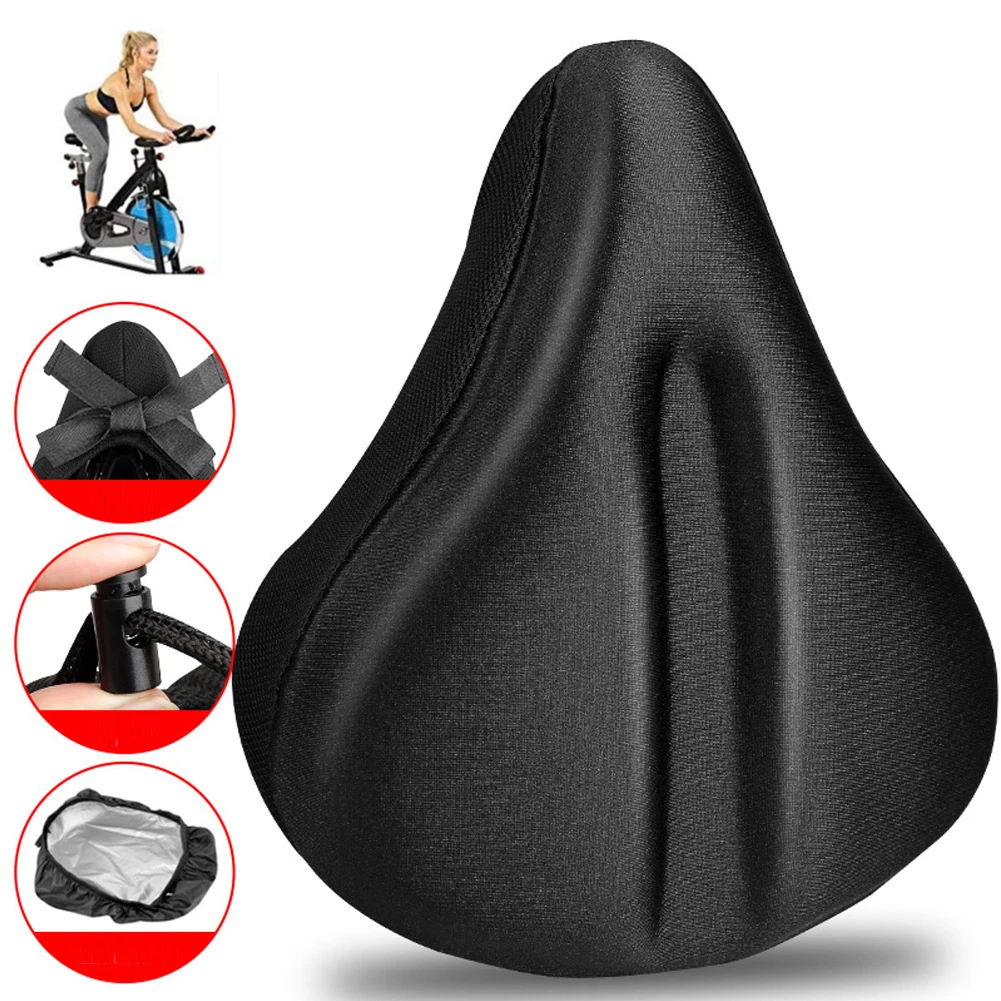 Bicycle Silicone Seat Saddle Cover 3D Thick Breathable Spinning Bike Cushion Case Soft Comfortable Cycling Bike Seat Cover Parts
Bicycle Silicone Seat Saddle Cover 3D Thick Breathable Spinning Bike Cushion Case Soft Comfortable Cycling Bike Seat Cover Parts