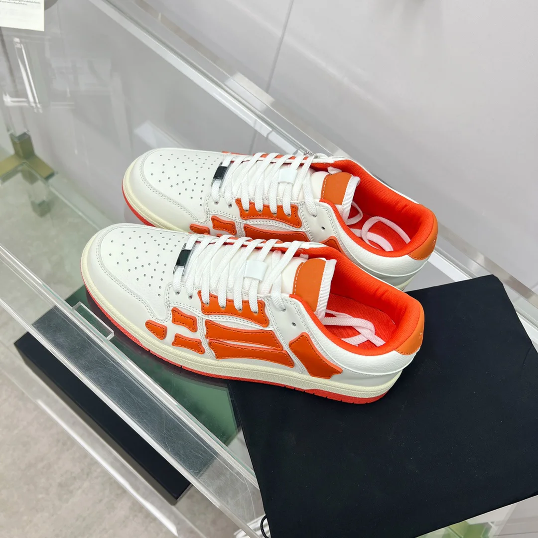 

Men's Shoes Skel Top Low Sneakers Orange California Los Angeles Street Fashion Rock Roll Cool Trainers Ami