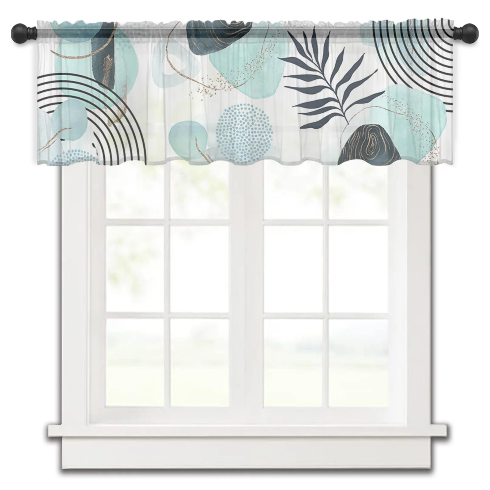 Abstract Art Leaf Boho Teal Leaves Kitchen Small Curtain Tulle Sheer Short Curtain Bedroom Living Room Home Decor Voile Drapes
Abstract Art Leaf Boho Teal Leaves Kitchen Small Curtain Tulle Sheer Short Curtain Bedroom Living Room Home Decor Voile Drapes