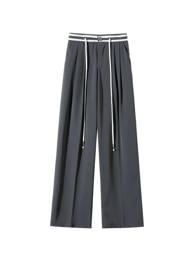Drawstring Suit Wide-leg Pants Women's Spring Autumn New High-waisted Loose-fitting Thin Mopping Pants Casual Trousers Female
Drawstring Suit Wide-leg Pants Women's Spring Autumn New High-waisted Loose-fitting Thin Mopping Pants Casual Trousers Female