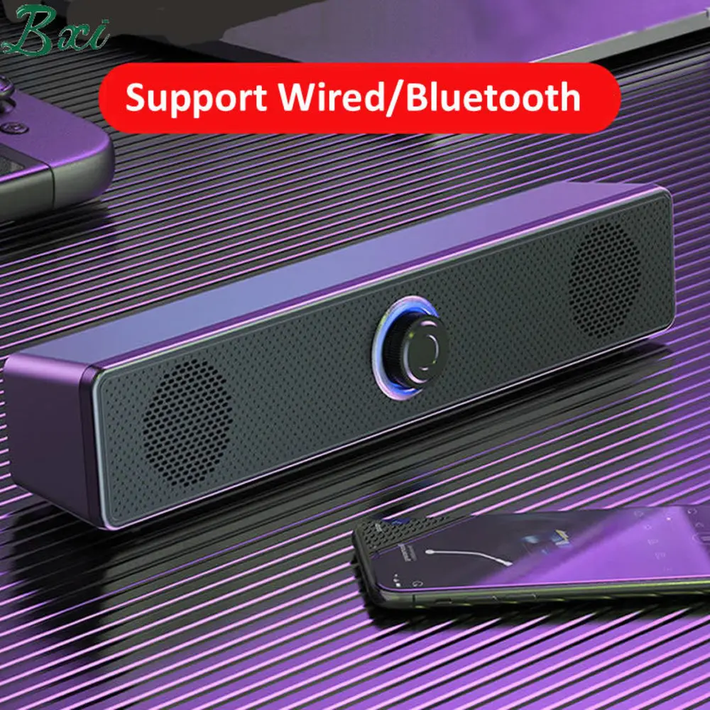 3D Surround Soundbar Bluetooth 5.0 Speaker Wired Computer Speakers Stereo Subwoofer Sound bar for Laptop PC Theater TV Aux 3.5mm
3D Surround Soundbar Bluetooth 5.0 Speaker Wired Computer Speakers Stereo Subwoofer Sound bar for Laptop PC Theater TV Aux 3.5mm