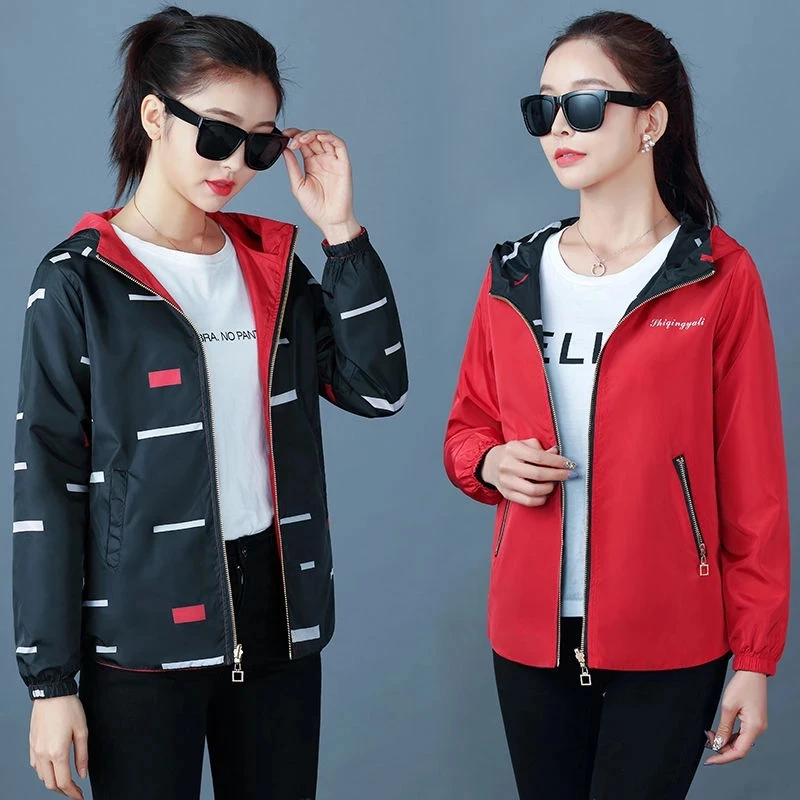 Women Jacket 2022 Spring Autumn Fashion Zipper Hooded Windbreaker Famale Two Side Pocket Outwear Basic Coat
Women Jacket 2022 Spring Autumn Fashion Zipper Hooded Windbreaker Famale Two Side Pocket Outwear Basic Coat