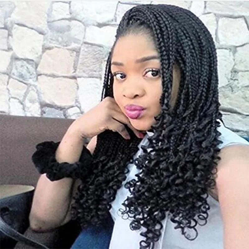 Short Bob Synthetic 13x6 Lace Front Box Braids Hand Braided Wigs For Black Women Babyhair Lightweight Natural Looking
Short Bob Synthetic 13x6 Lace Front Box Braids Hand Braided Wigs For Black Women Babyhair Lightweight Natural Looking