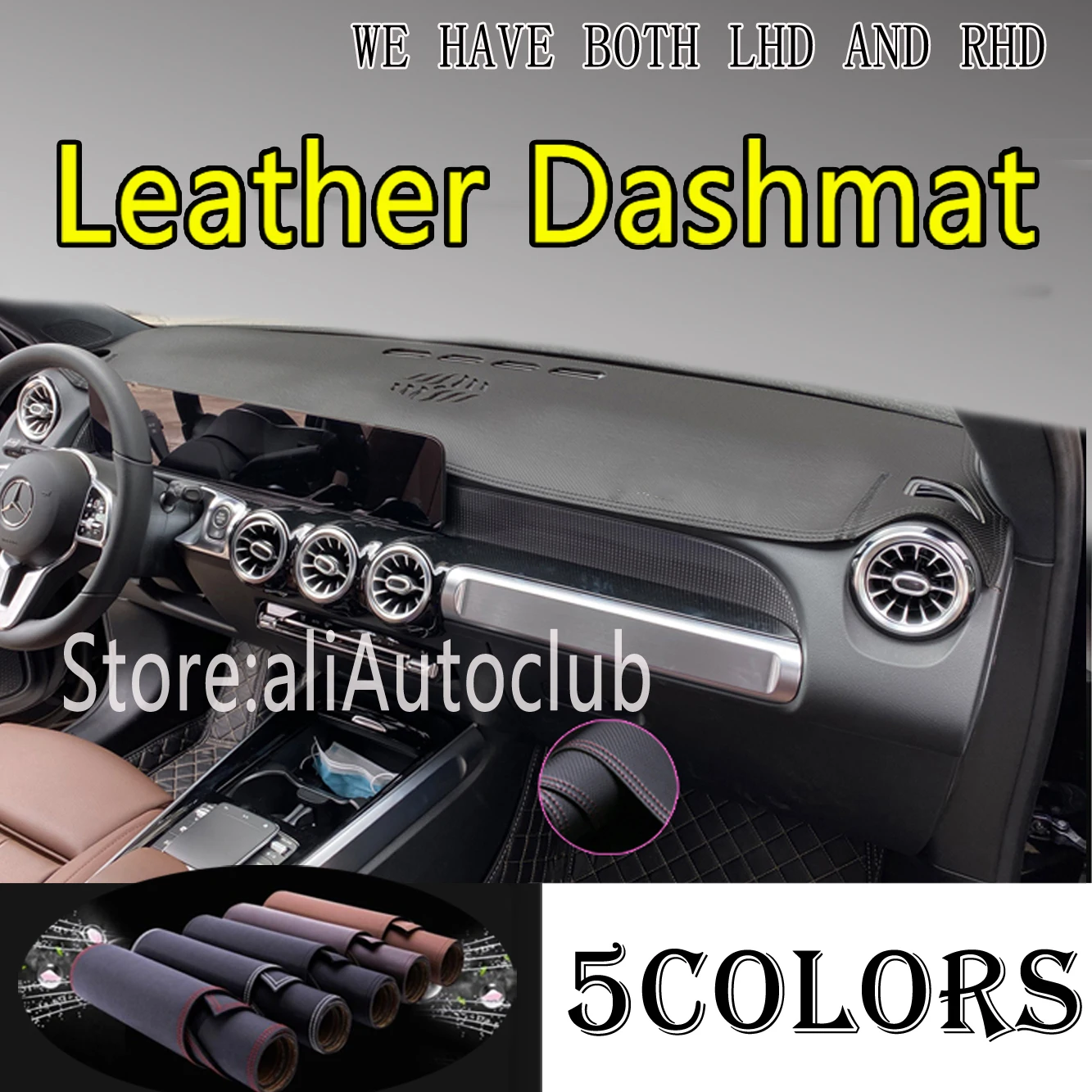 

Accessories Leather Dashmat Car Dash Mat Dashboard Cover For Mercedes-Benz GLA Class H247 GLA200 GLA220 GLA260 GLA180 2020-2023