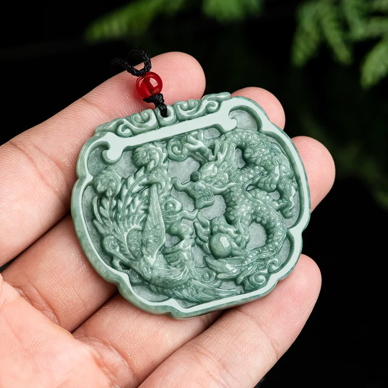 Burmese Jade Dragon Phoenix Pendant Luxury Amulet Pendants Natural Necklace Fashion Jewelry Designer Emerald Charms Man Jadeite
Burmese Jade Dragon Phoenix Pendant Luxury Amulet Pendants Natural Necklace Fashion Jewelry Designer Emerald Charms Man Jadeite