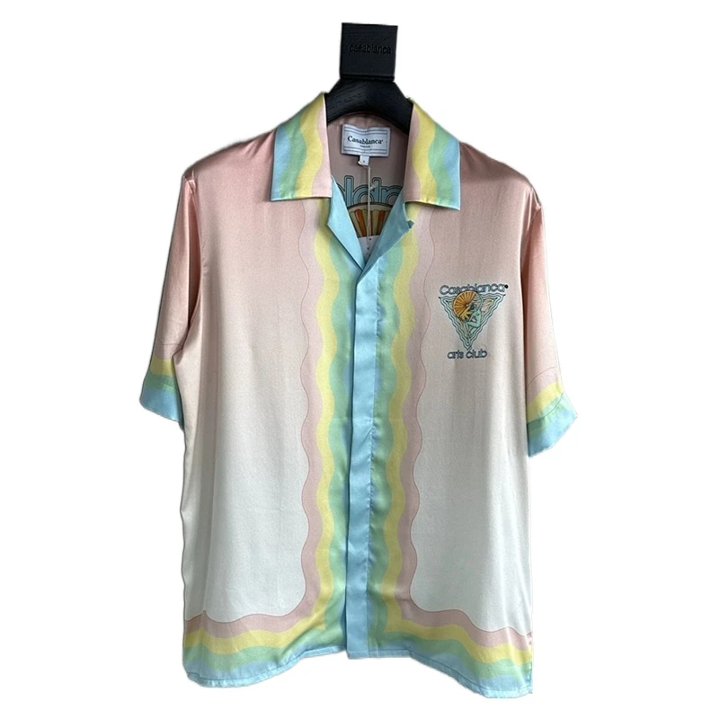 New 2023 Silk Casablanca Shirts Men Women 1:1 High Quality Gradient Hawaii Beach Shirt
New 2023 Silk Casablanca Shirts Men Women 1:1 High Quality Gradient Hawaii Beach Shirt