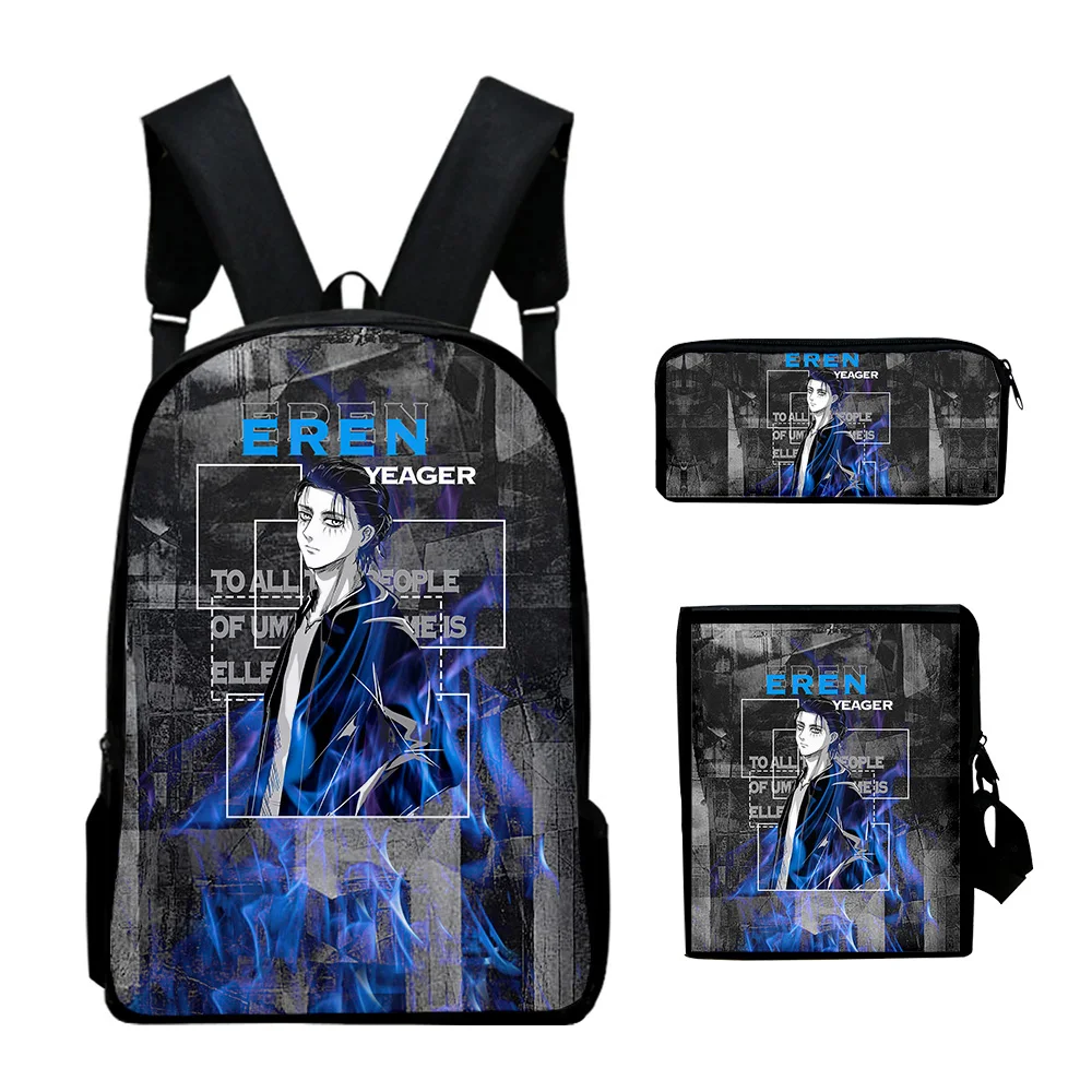 Attack on Titan eren yeager 3pcs/Set Backpack 3D Print School Student Bookbag Travel Laptop Daypack Shoulder Bag Pencil Case
Attack on Titan eren yeager 3pcs/Set Backpack 3D Print School Student Bookbag Travel Laptop Daypack Shoulder Bag Pencil Case