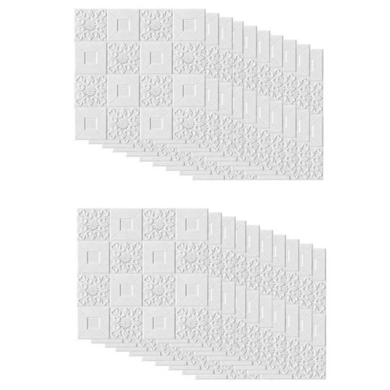 20Pcs Self-Adhesive Wall Stickers TV Background Wall Stickers Tile Brick Wall Panel Roof Sticker Foam Panel Wallpapers
20Pcs Self-Adhesive Wall Stickers TV Background Wall Stickers Tile Brick Wall Panel Roof Sticker Foam Panel Wallpapers