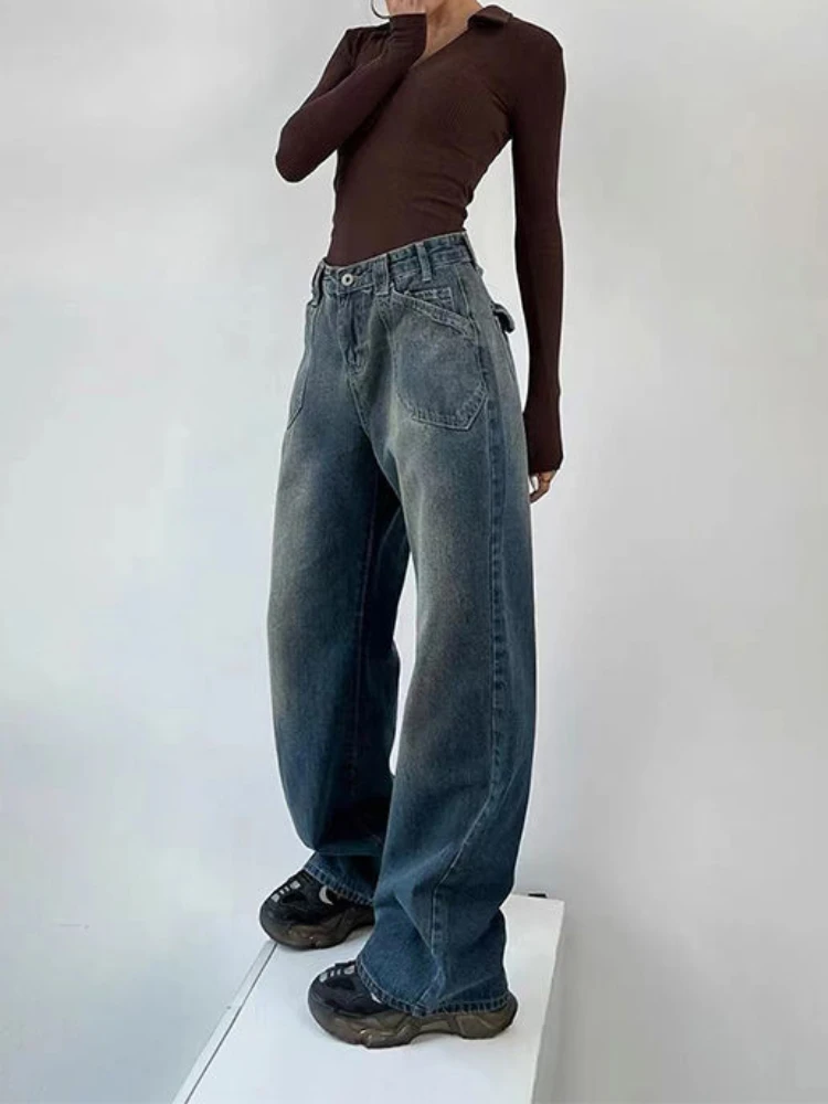QWEEK 90s Vintage Jeans Women Y2K Harajuku Retro Gradient Baggy Denim Pants Oversized Streetwear Hippie Chic Wide Leg Trousers
QWEEK 90s Vintage Jeans Women Y2K Harajuku Retro Gradient Baggy Denim Pants Oversized Streetwear Hippie Chic Wide Leg Trousers