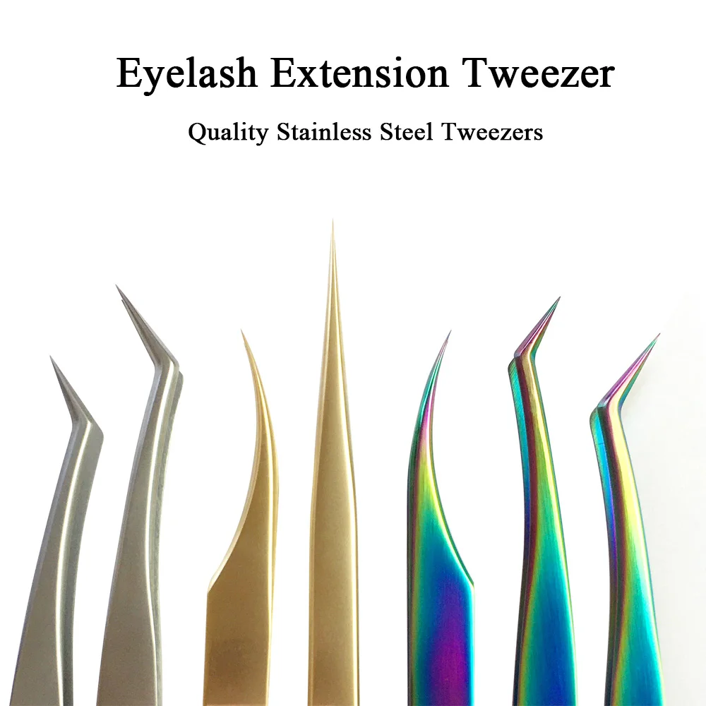 Eyelashes Tweezers for Lash Extension Stainless Steel Eyebrow Tweezer High Precision Professional Nail makeup tools tweezer set 
Eyelashes Tweezers for Lash Extension Stainless Steel Eyebrow Tweezer High Precision Professional Nail makeup tools tweezer set