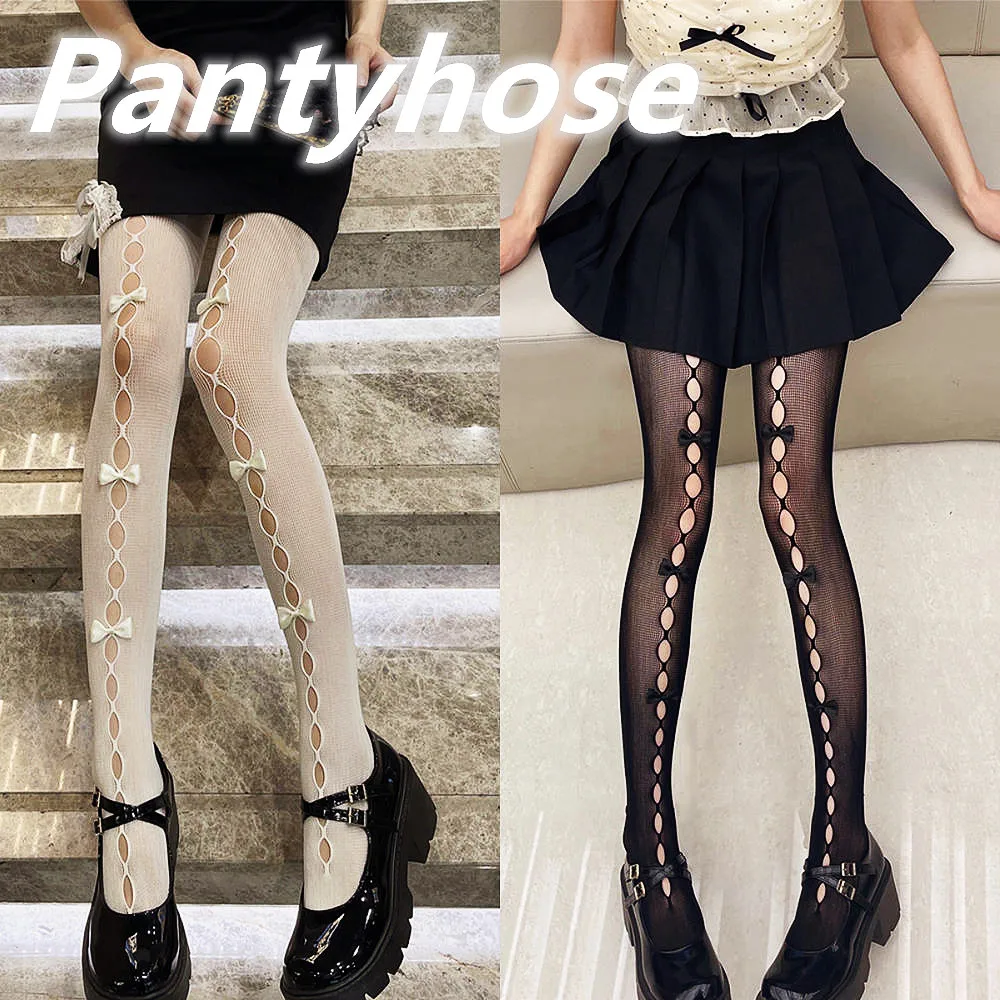 Spring and summer girls net stockings white pantyhose jk bow bottoming socks hollow sweet loli clothing underwear and home wear
Spring and summer girls net stockings white pantyhose jk bow bottoming socks hollow sweet loli clothing underwear and home wear