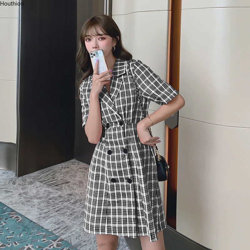 Houthion New Women's Dress Comfortable Fashion Short Sleeve Korean Summer Draw Back Lattice Suit Collar
Houthion New Women's Dress Comfortable Fashion Short Sleeve Korean Summer Draw Back Lattice Suit Collar