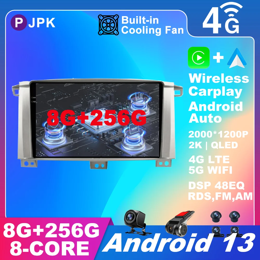 Android 13 для Toyota Land Cruiser 100 2005 - 2007 автомобильное радио BT WIFI No 2din RDS DSP мультимедиа AHD ADAS навигация GPS 4G LTE
Android 13 для Toyota Land Cruiser 100 2005 - 2007 автомобильное радио BT WIFI No 2din RDS DSP мультимедиа AHD ADAS навигация GPS 4G LTE