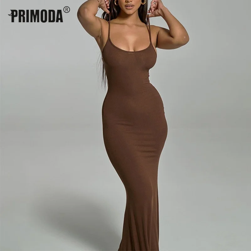 Knitting Sexy Female Backless Bodycon Long Dresses Women Knitted Ribbed Bandage Party Club Spaghetti Strap Mermaid Dress PR1039G
Knitting Sexy Female Backless Bodycon Long Dresses Women Knitted Ribbed Bandage Party Club Spaghetti Strap Mermaid Dress PR1039G