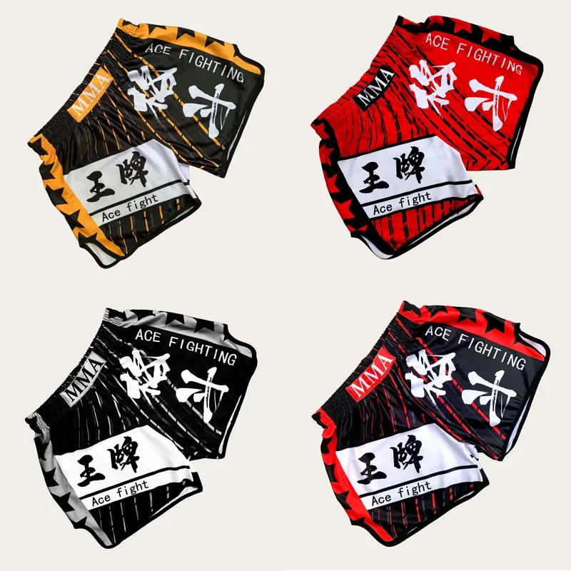 Большие продажи боксерские штаны с принтом бритья шорты Tiger MMA одежда Sanda низкая