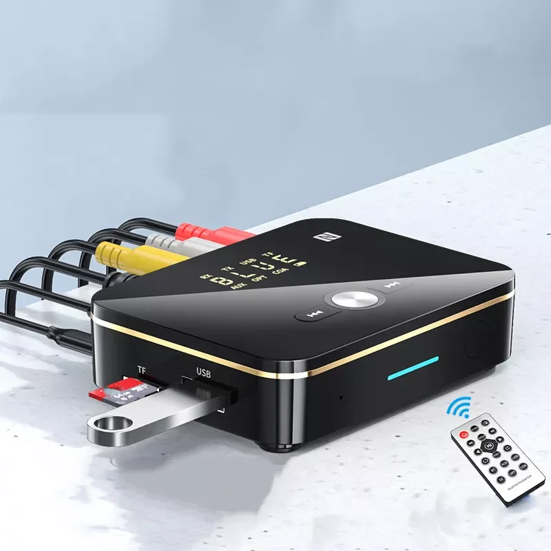 Bluetooth-compatible RCA Receiver 5.0 aptx receiver 3.5mm jack car Aux Wireless Adapter for TV Speaker with Mic NFC Transmitter
Bluetooth-compatible RCA Receiver 5.0 aptx receiver 3.5mm jack car Aux Wireless Adapter for TV Speaker with Mic NFC Transmitter